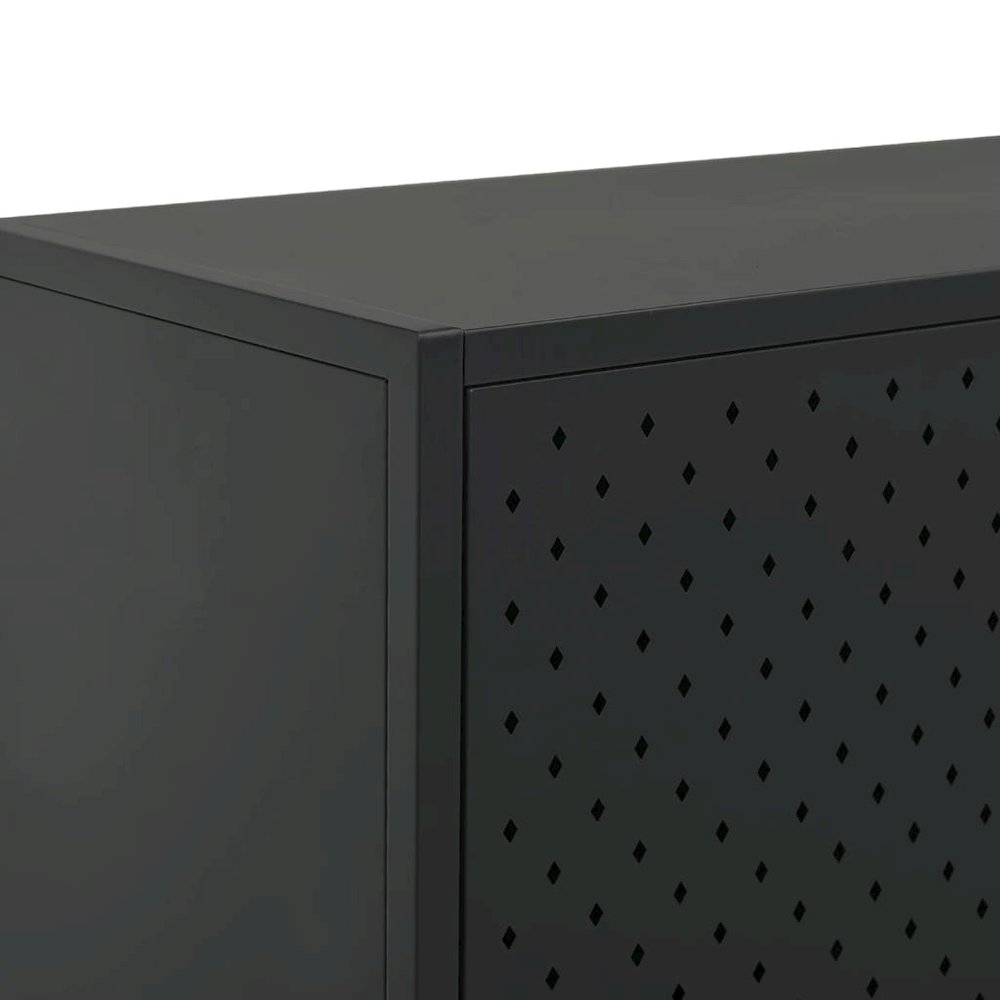 Sideboard Black Steel Medium Levelers Modern Sideboard. Picture 8