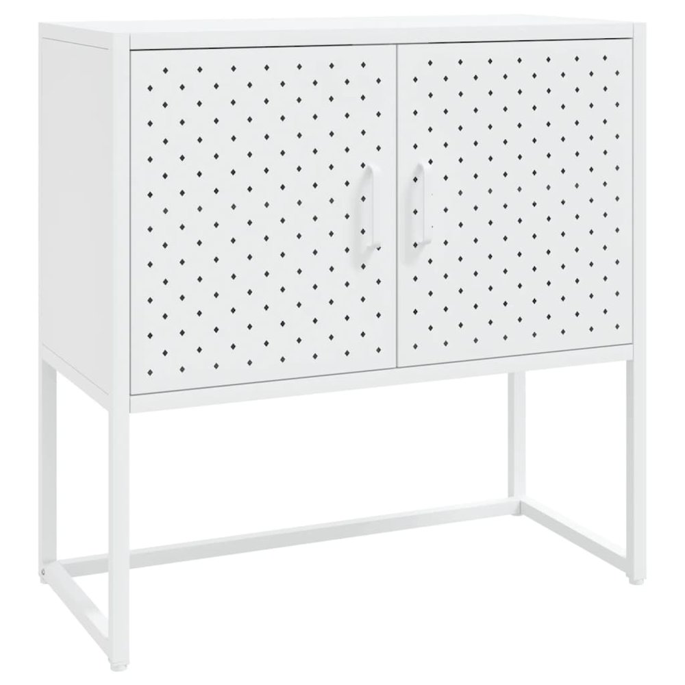 Sideboard White Steel Medium Levelers Sideboard Rectangular. Picture 2