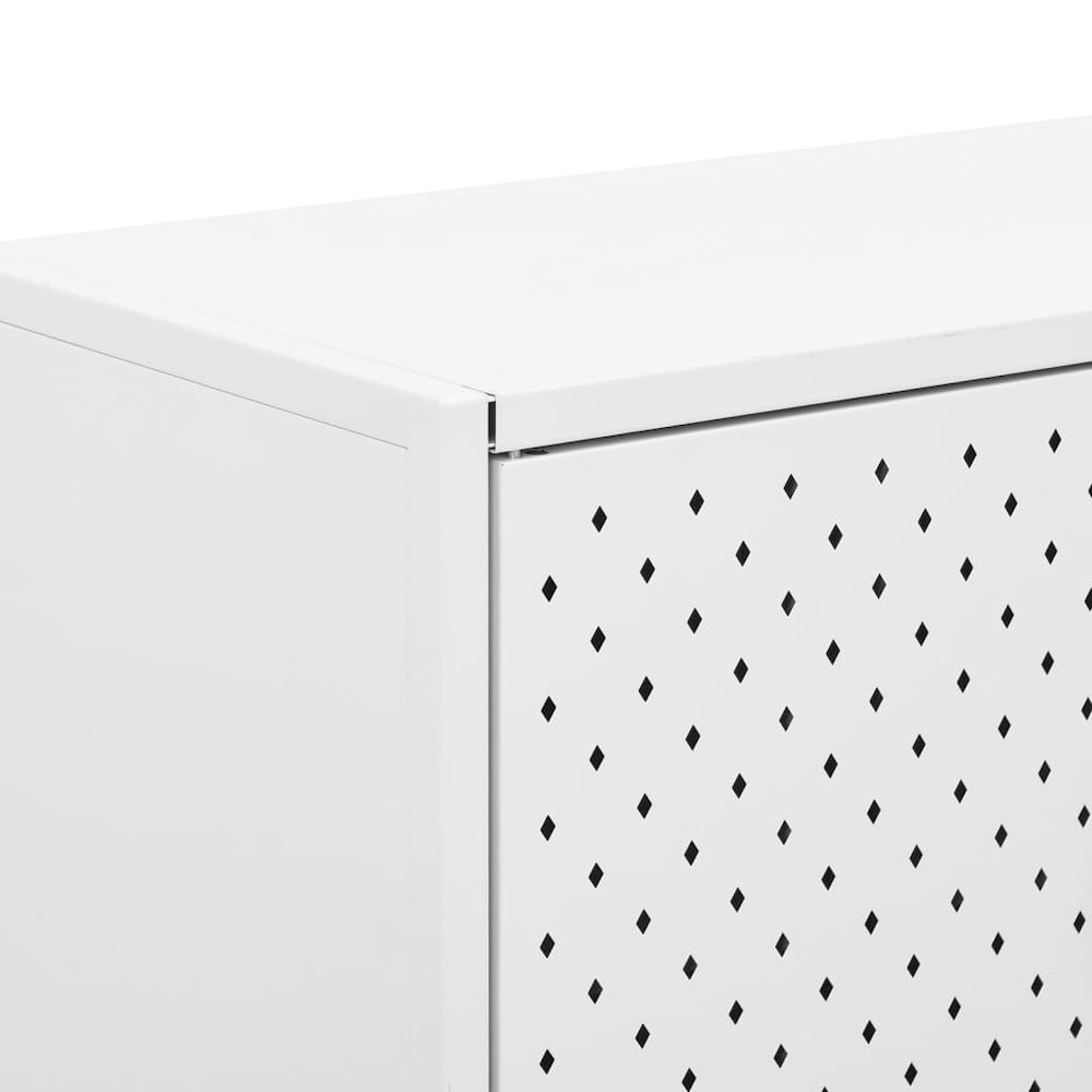 Sideboard White Steel Medium Levelers Sideboard Rectangular. Picture 8