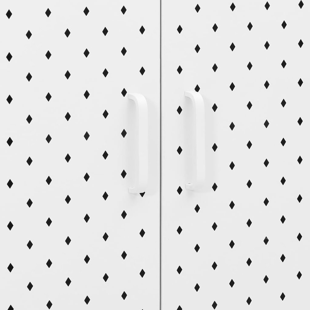 Sideboard White Steel Medium Levelers Sideboard Rectangular. Picture 10