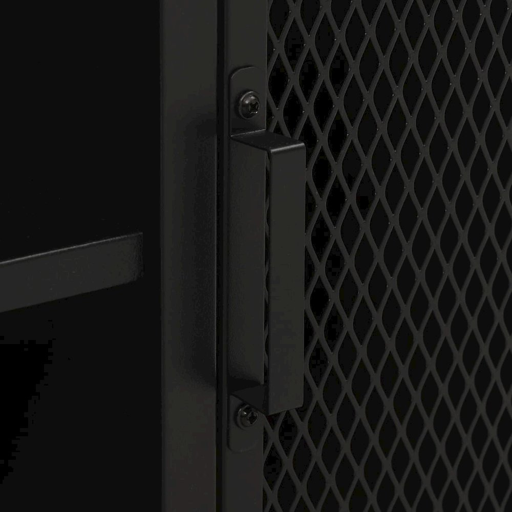 TV Cabinet Rustic brown MDF, Metal Large Rustic Brown TV Cabinet. Picture 7