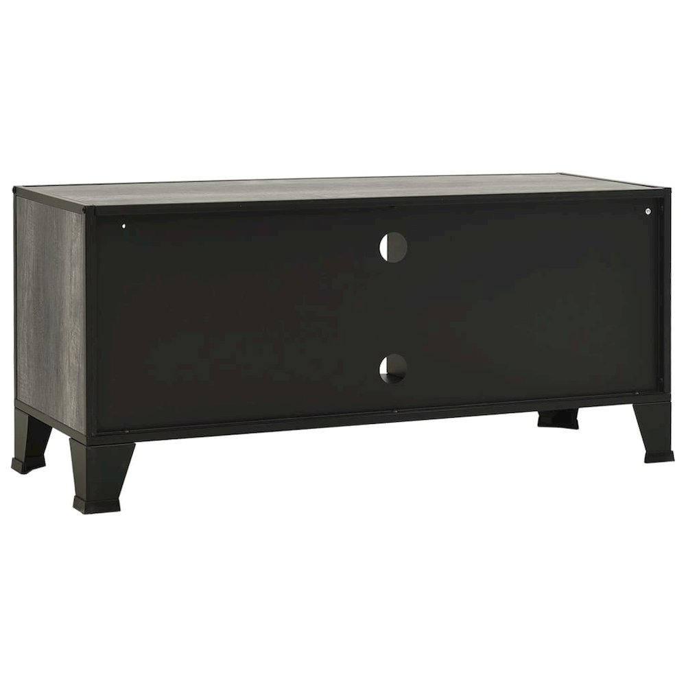 TV Cabinet Grey MDF 41.3 in TV Cabinet Rectangular Industrial. Picture 5