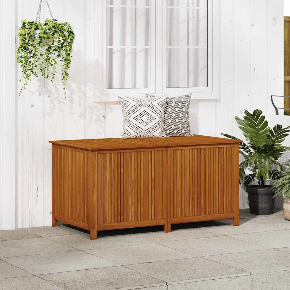 Storage Box Solid Acacia wood, Polyethylene 59.1 x 31.5 x 29.5 in. Picture 2