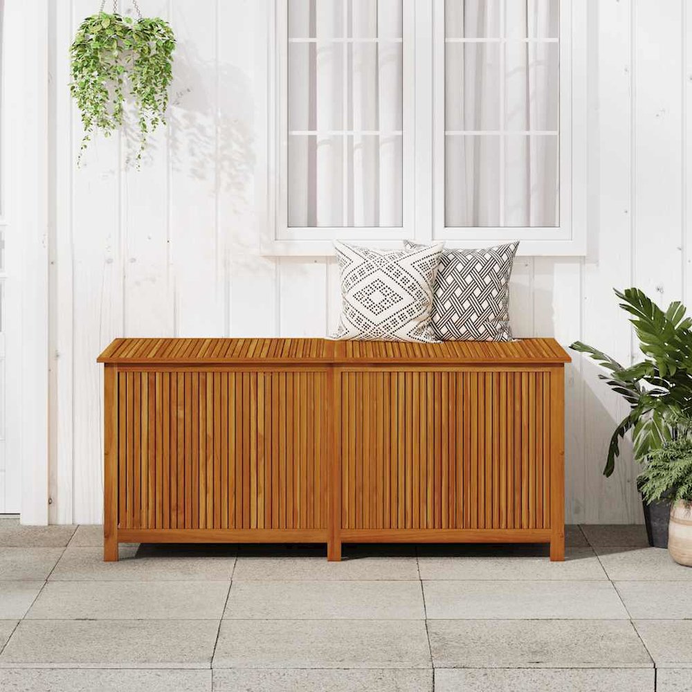 Storage Box Natural Wood Solid Acacia wood 68.9 x 31.5 x 29.5 in. Picture 3