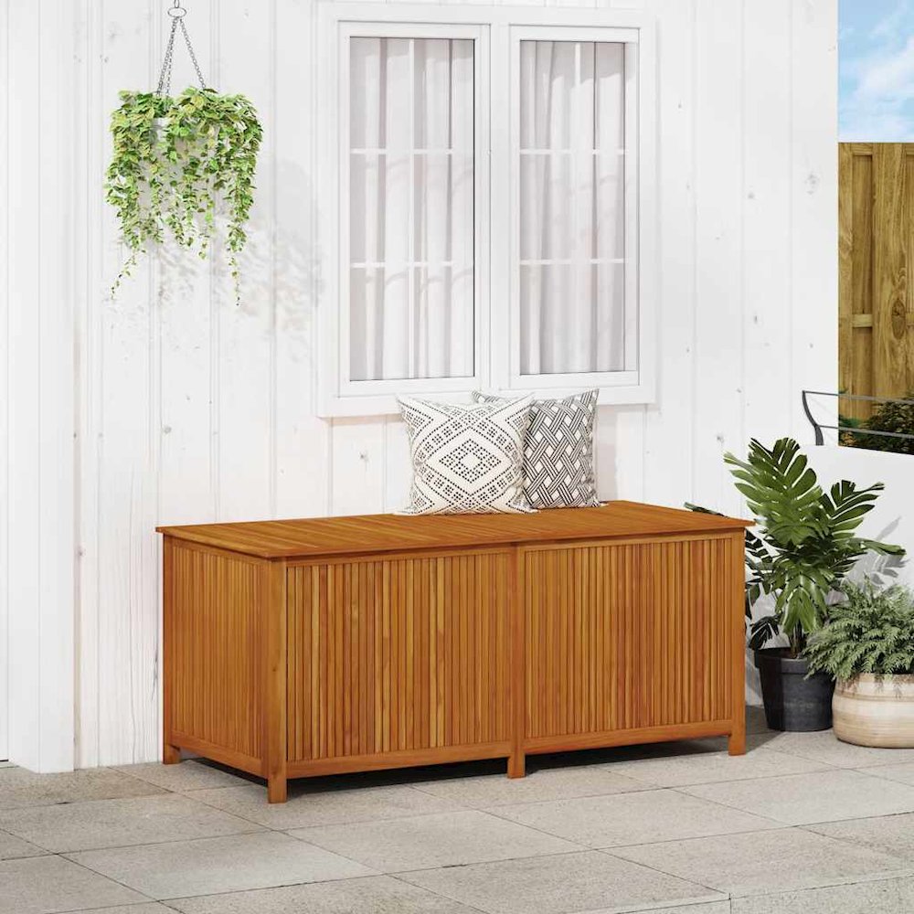 Storage Box Natural Wood Solid Acacia wood 68.9 x 31.5 x 29.5 in. Picture 2