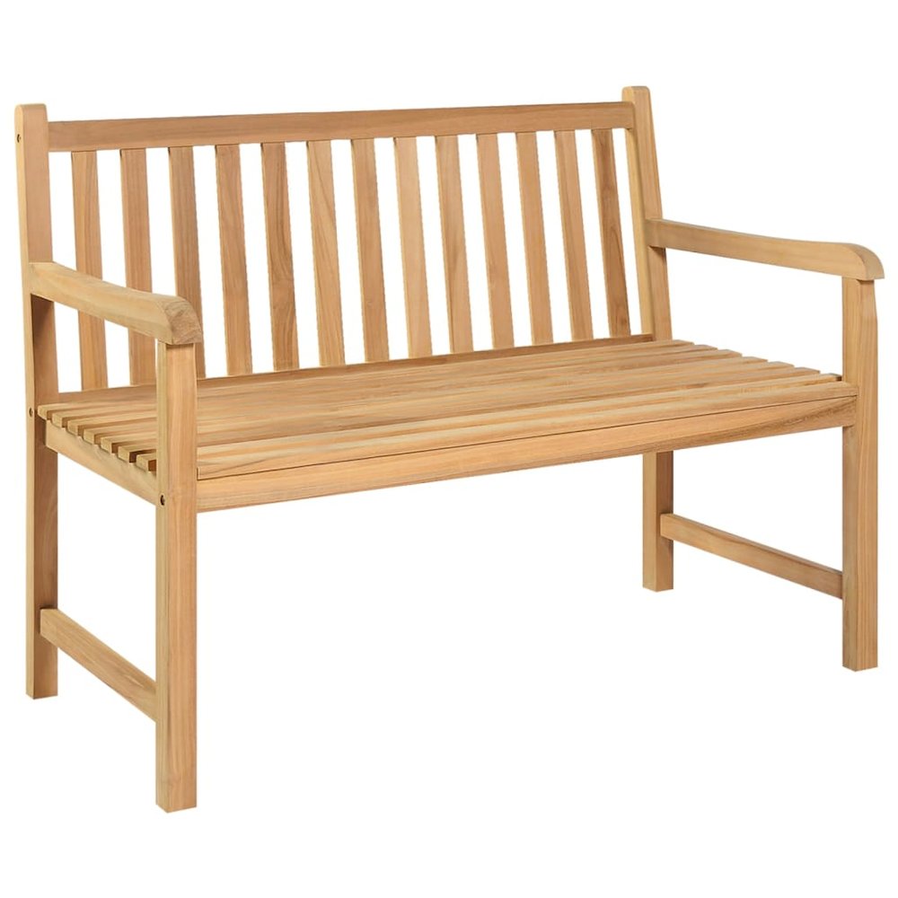 Garden Bench Natural Teak Solid Teak Wood Medium Durable. Picture 1