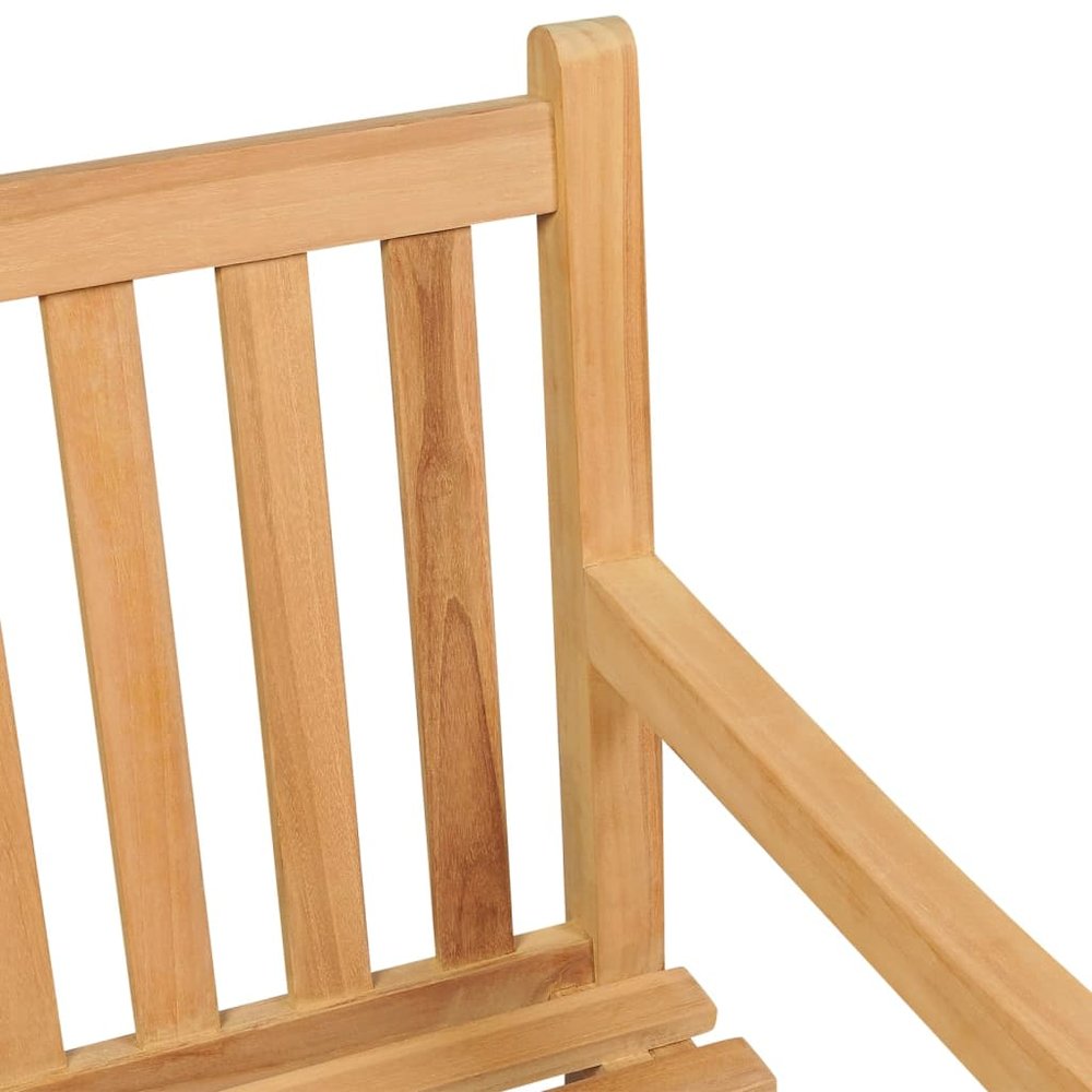 Garden Bench Natural Teak Solid Teak Wood Medium Durable. Picture 4