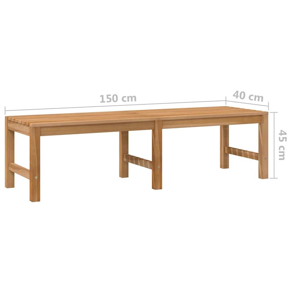 Bench Teak Solid Teak Wood 59.1 in long Durable Garden Bench. Picture 8