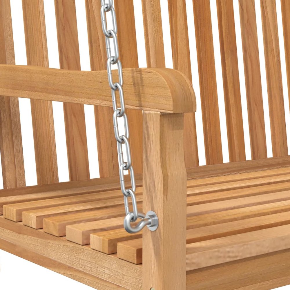 Swing Bench Natural Teak Solid Teak Wood Standard Durable. Picture 6