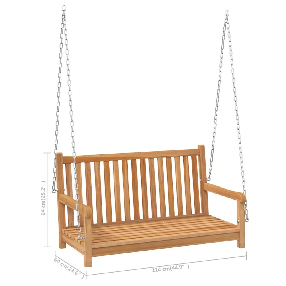 Swing Bench Natural Teak Solid Teak Wood Standard Durable. Picture 8