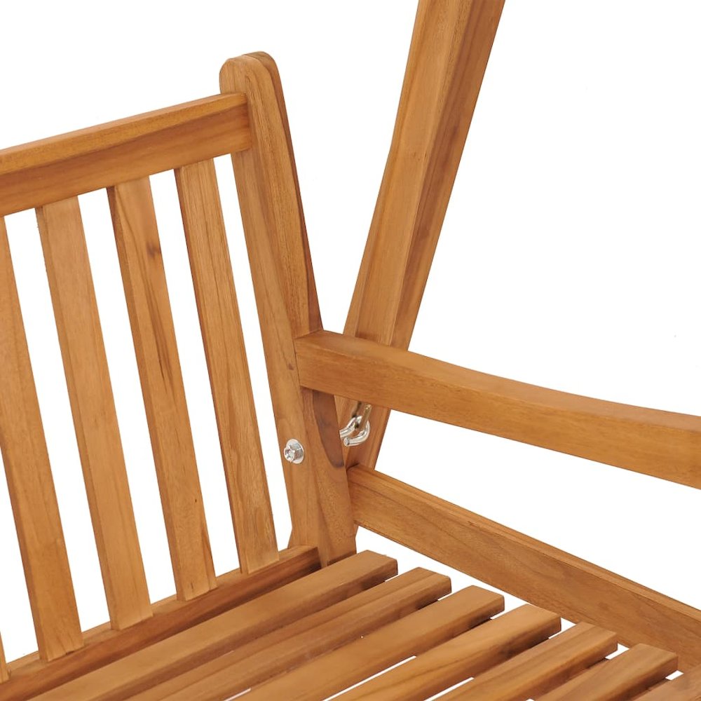 Swing Bench Wooden Brown Solid Teak Wood Large Durable. Picture 7