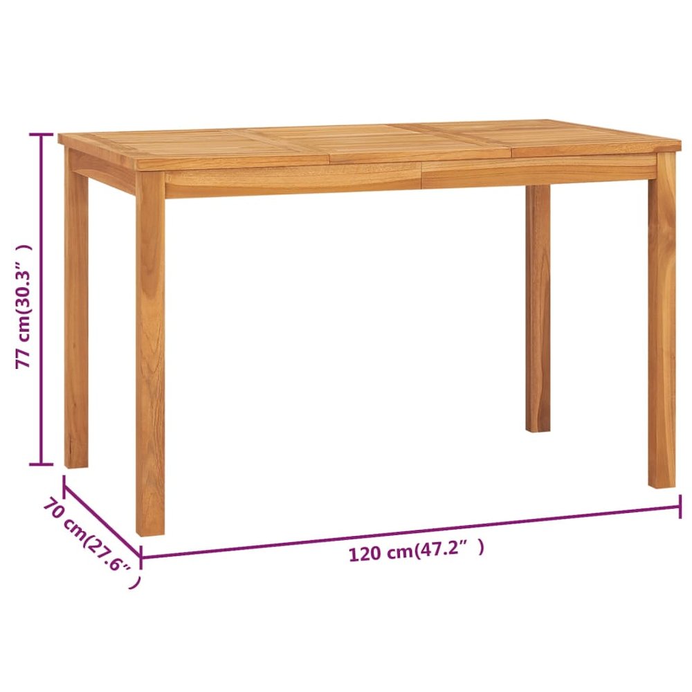 Dining Table Warm Brown. Picture 7