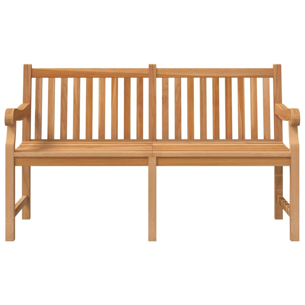 Garden Bench Light Brown Solid Teak Wood Extra Heavy Durable. Picture 3