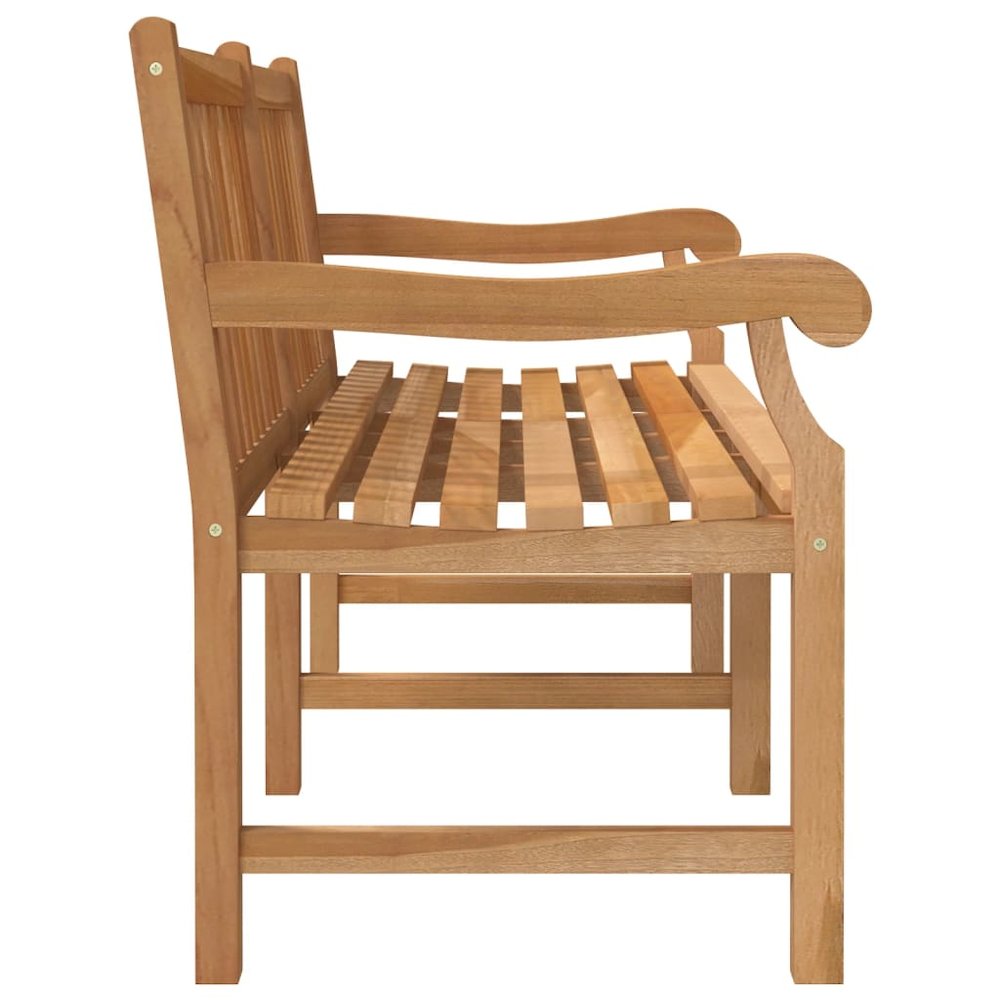 Garden Bench Light Brown Solid Teak Wood Extra Heavy Durable. Picture 4