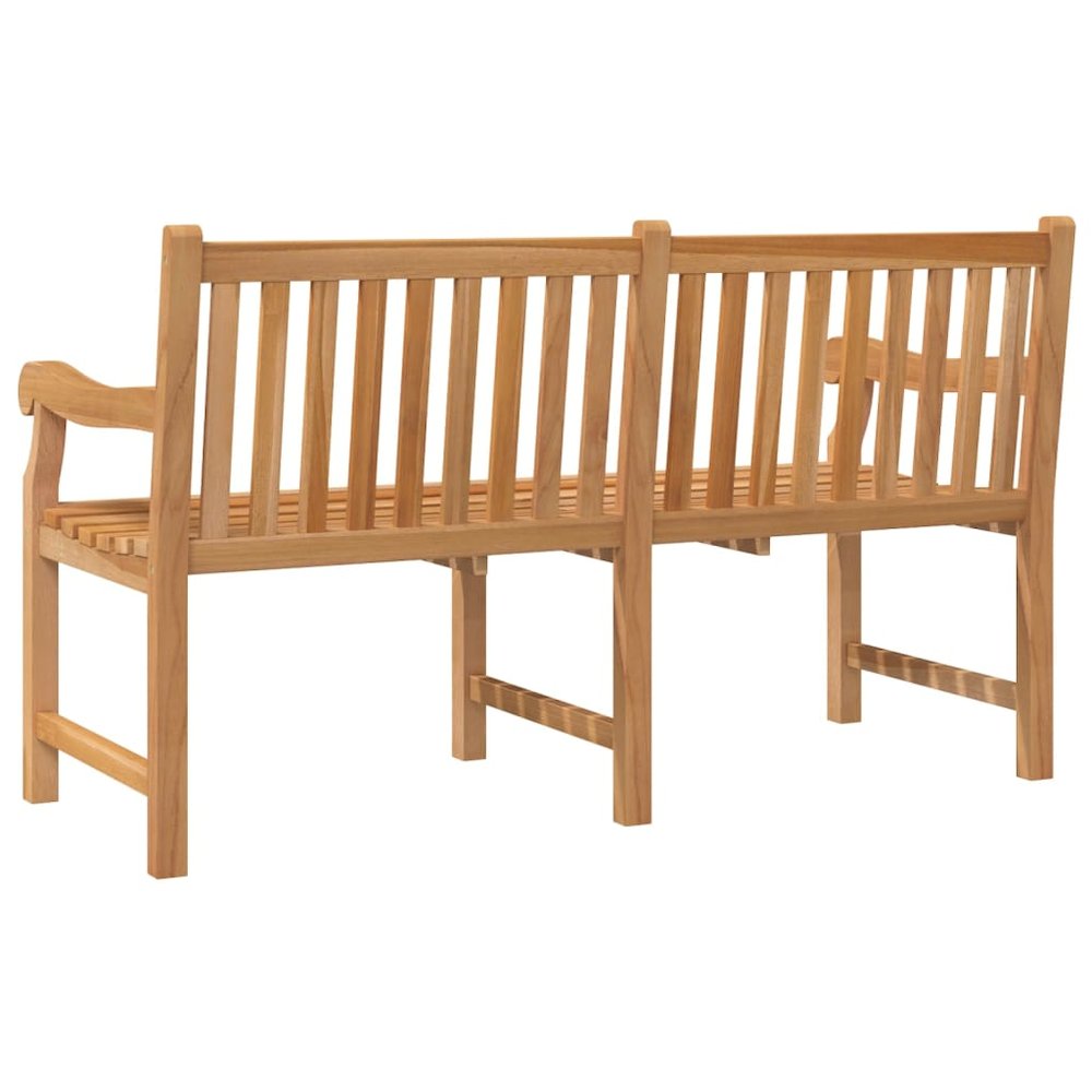 Garden Bench Light Brown Solid Teak Wood Extra Heavy Durable. Picture 5