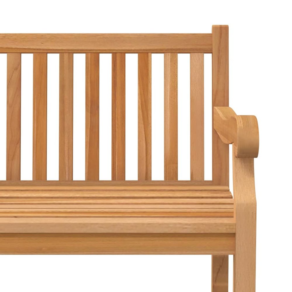 Garden Bench Light Brown Solid Teak Wood Extra Heavy Durable. Picture 6
