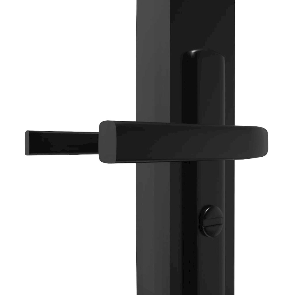 Interior Door ESG Glass and Aluminum 29.9"x79.3" Black. Picture 6