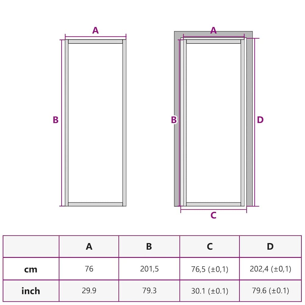 Interior Door ESG Glass and Aluminum 29.9"x79.3" Black. Picture 8