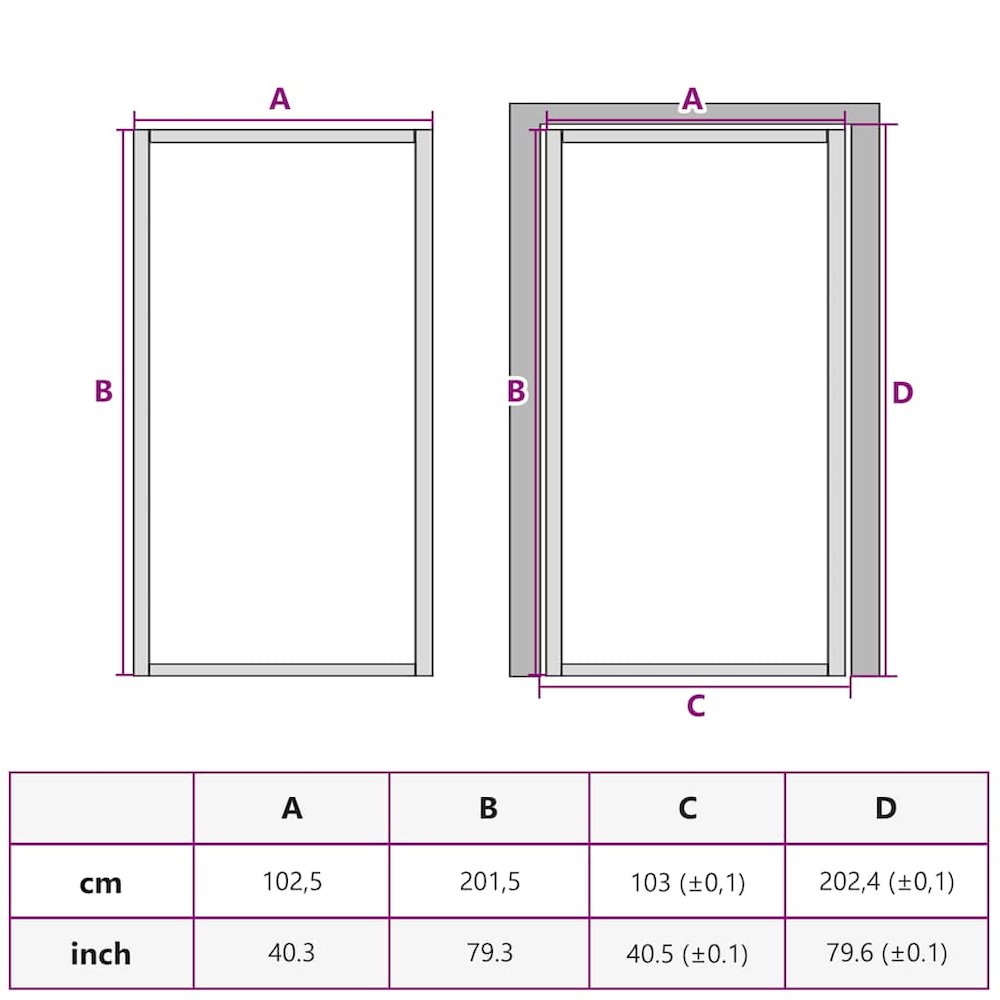Interior Door ESG Glass and Aluminum 40.4"x79.3" Black. Picture 8