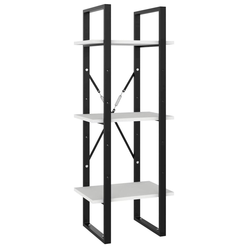Book Cabinet White Engineered wood, metal Standard Book Cabinet. Picture 5