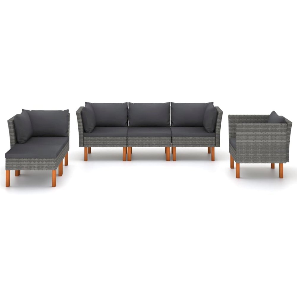 Garden Lounge Set Gray. Picture 2
