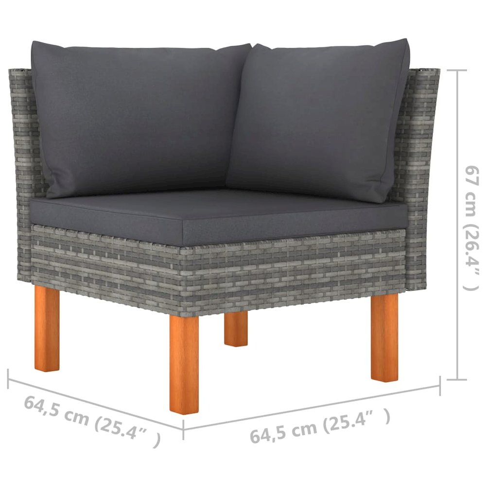Garden Lounge Set Gray. Picture 7