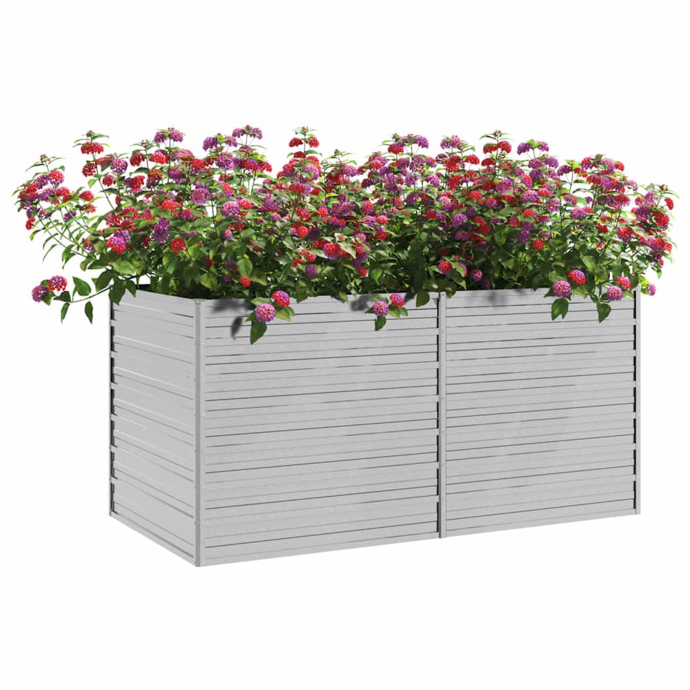 Garden Raised Bed Silver Galvanized Steel 63 x 31.5 x 30.3 in. Picture 3