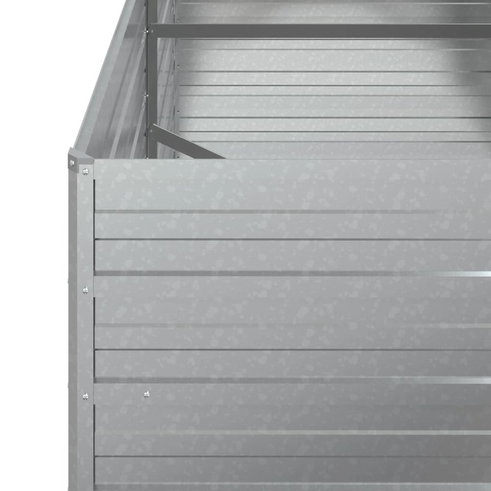 Garden Raised Bed Silver Galvanized Steel 63 x 31.5 x 30.3 in. Picture 6