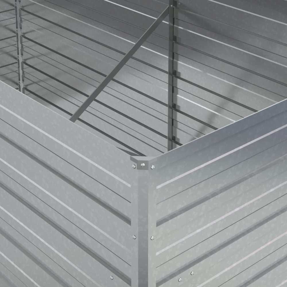 Garden Raised Bed Silver Galvanized Steel 63 x 31.5 x 30.3 in. Picture 7