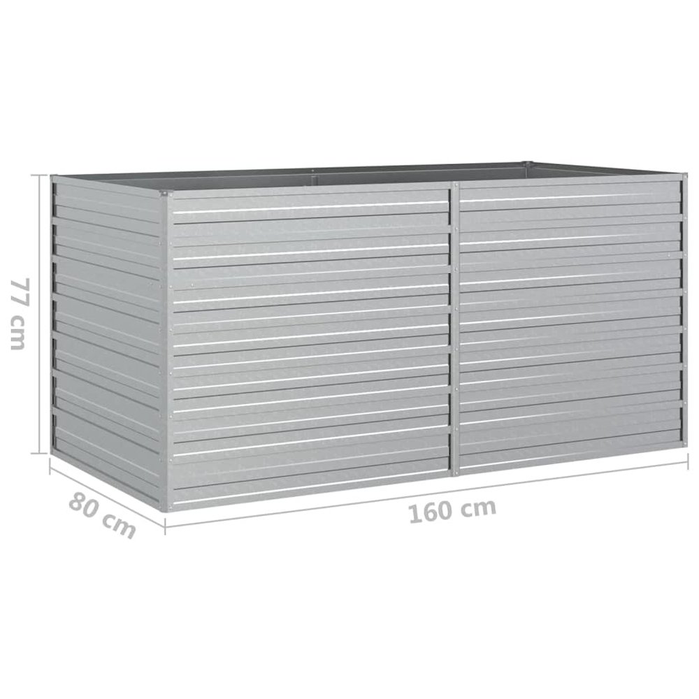 Garden Raised Bed Silver Galvanized Steel 63 x 31.5 x 30.3 in. Picture 8