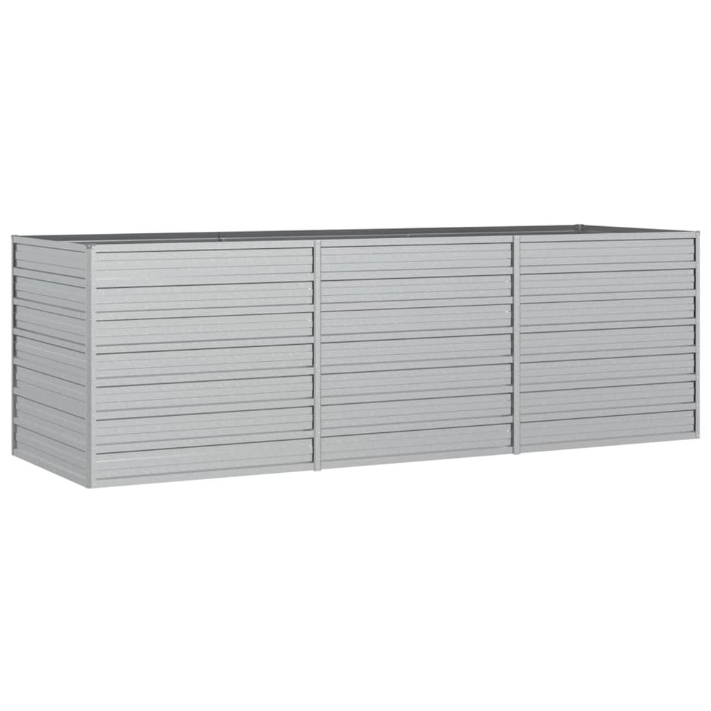 Garden Raised Bed Silver Galvanized Steel Large Garden Raised Bed. Picture 2