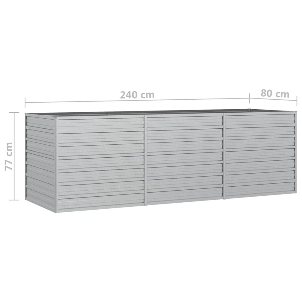 Garden Raised Bed Silver Galvanized Steel Large Garden Raised Bed. Picture 7