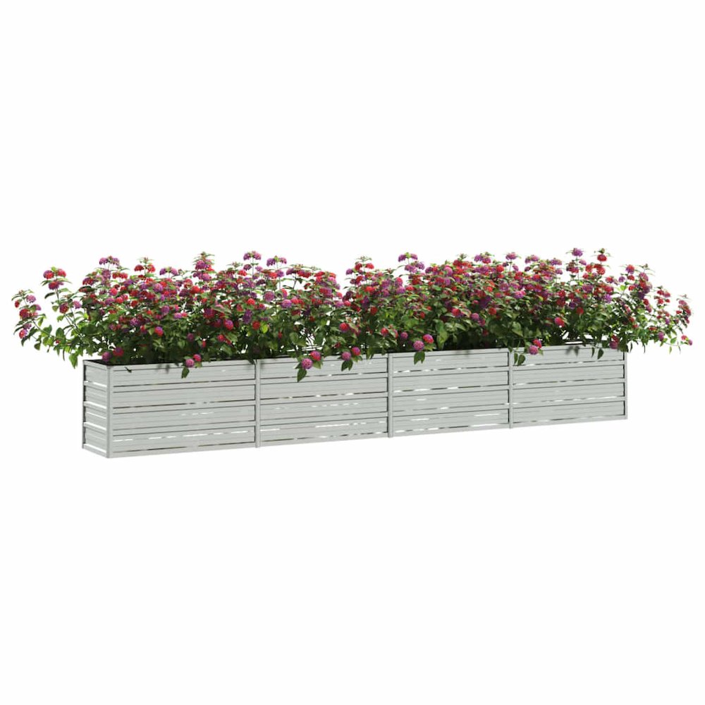 Garden Raised Bed Silver Galvanized Steel Large Durable. Picture 3