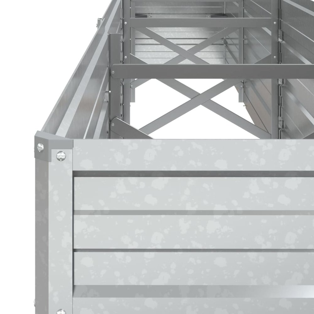 Garden Raised Bed Silver Galvanized Steel Large Durable. Picture 6