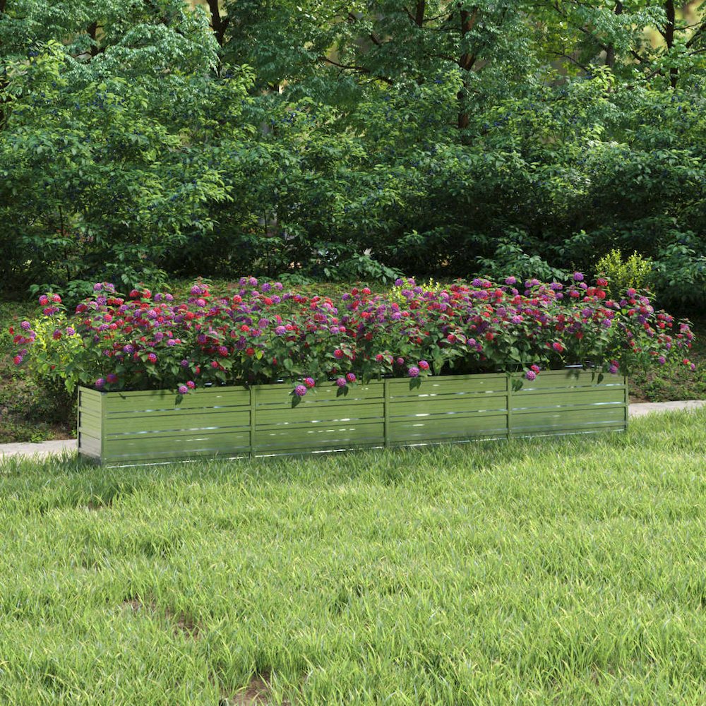 Garden Raised Bed Silver Galvanized Steel Large Durable. Picture 1