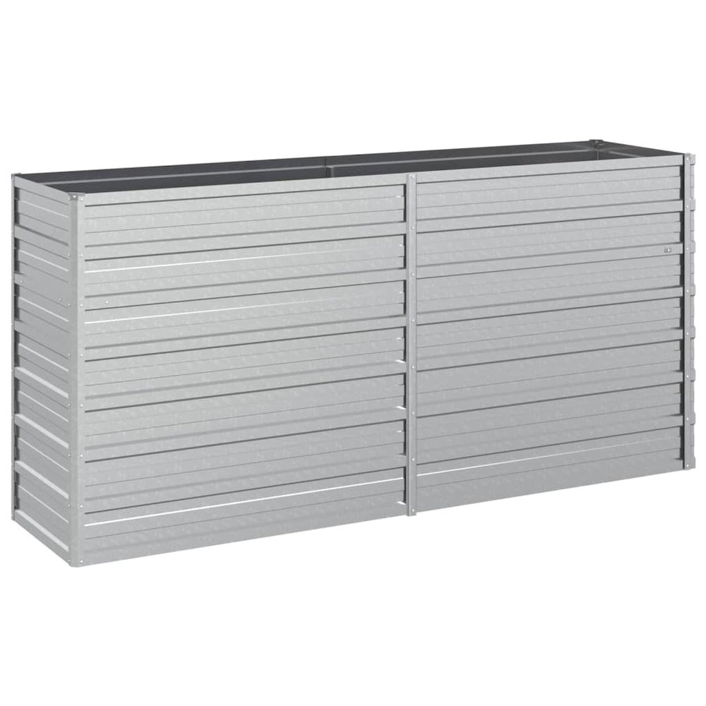 Garden Raised Bed Silver Galvanized Steel 63.0 x 15.7 x 30.3 in. Picture 2