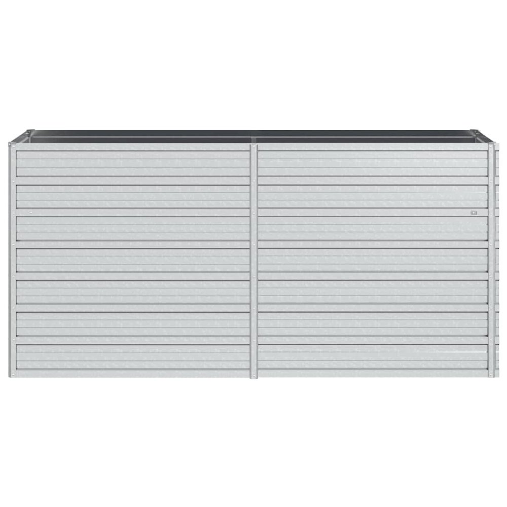 Garden Raised Bed Silver Galvanized Steel 63.0 x 15.7 x 30.3 in. Picture 4