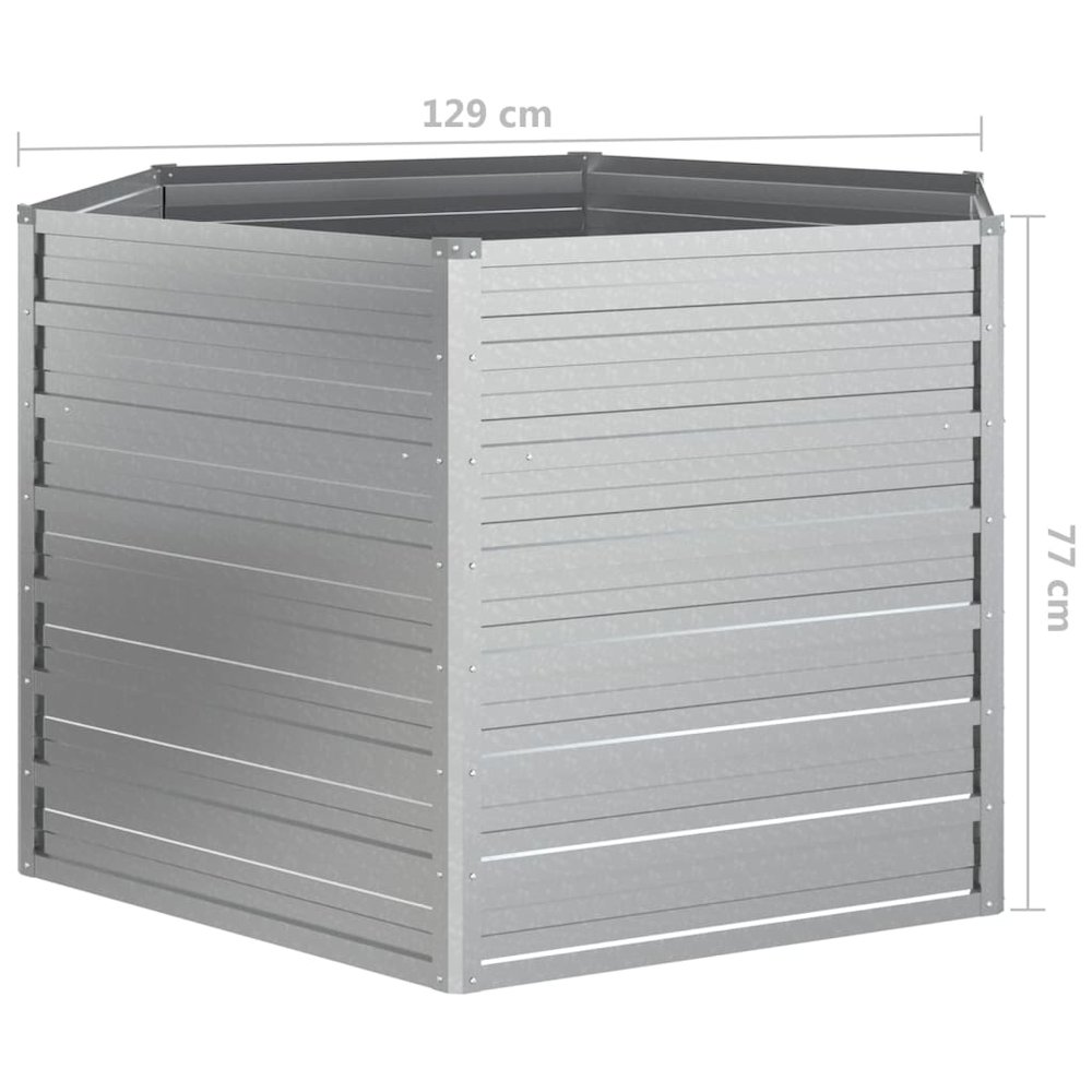 Garden Raised Bed Silver Galvanized steel Large Durable. Picture 6