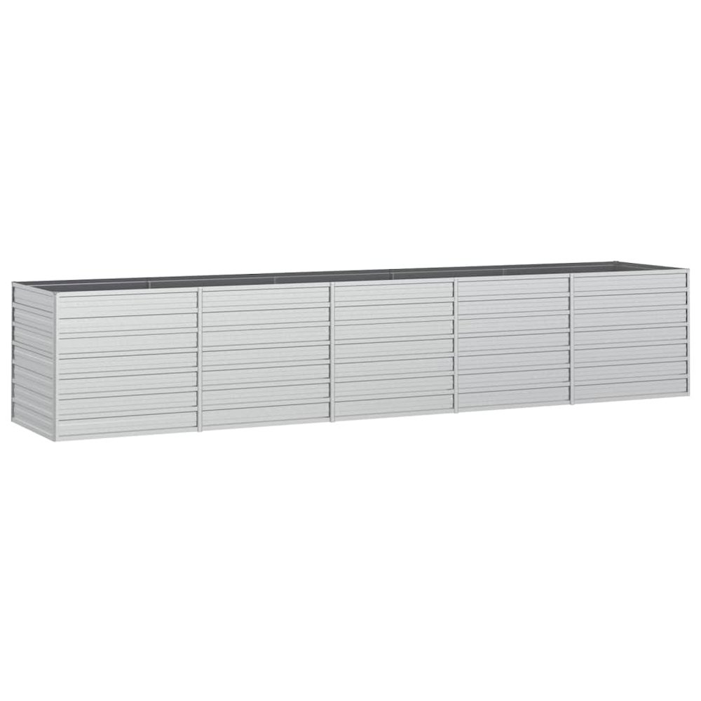 Garden Raised Bed 157.5"x31.5"x30.3" Galvanized Steel Silver. Picture 2