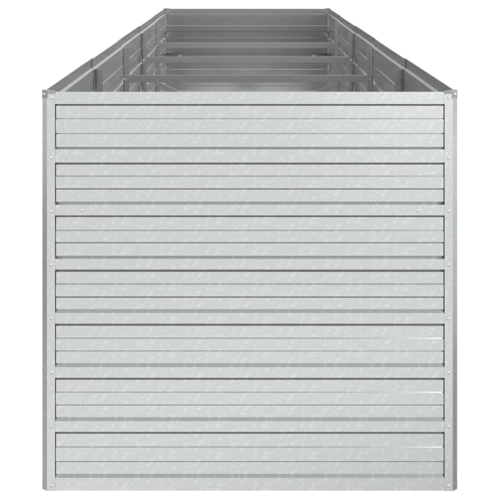 Garden Raised Bed 157.5"x31.5"x30.3" Galvanized Steel Silver. Picture 5