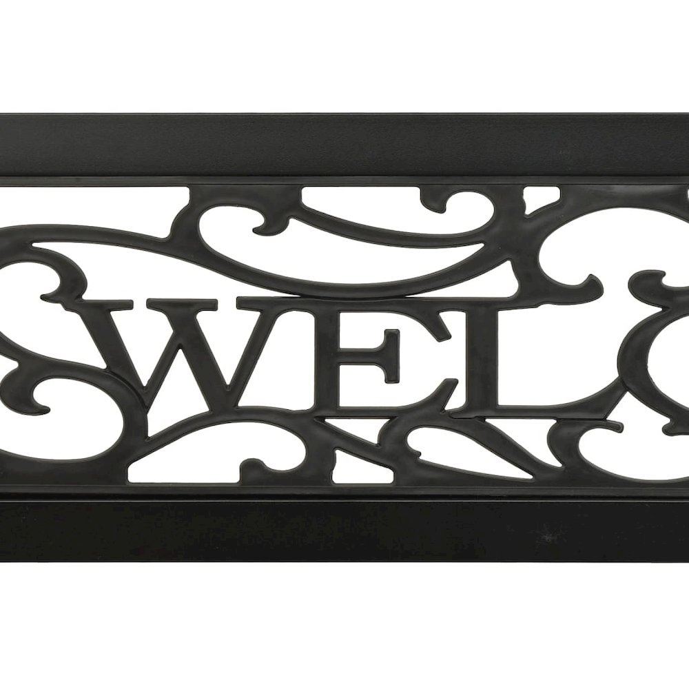 Garden Bench Black Powder-coated steel and plastic Standard. Picture 7