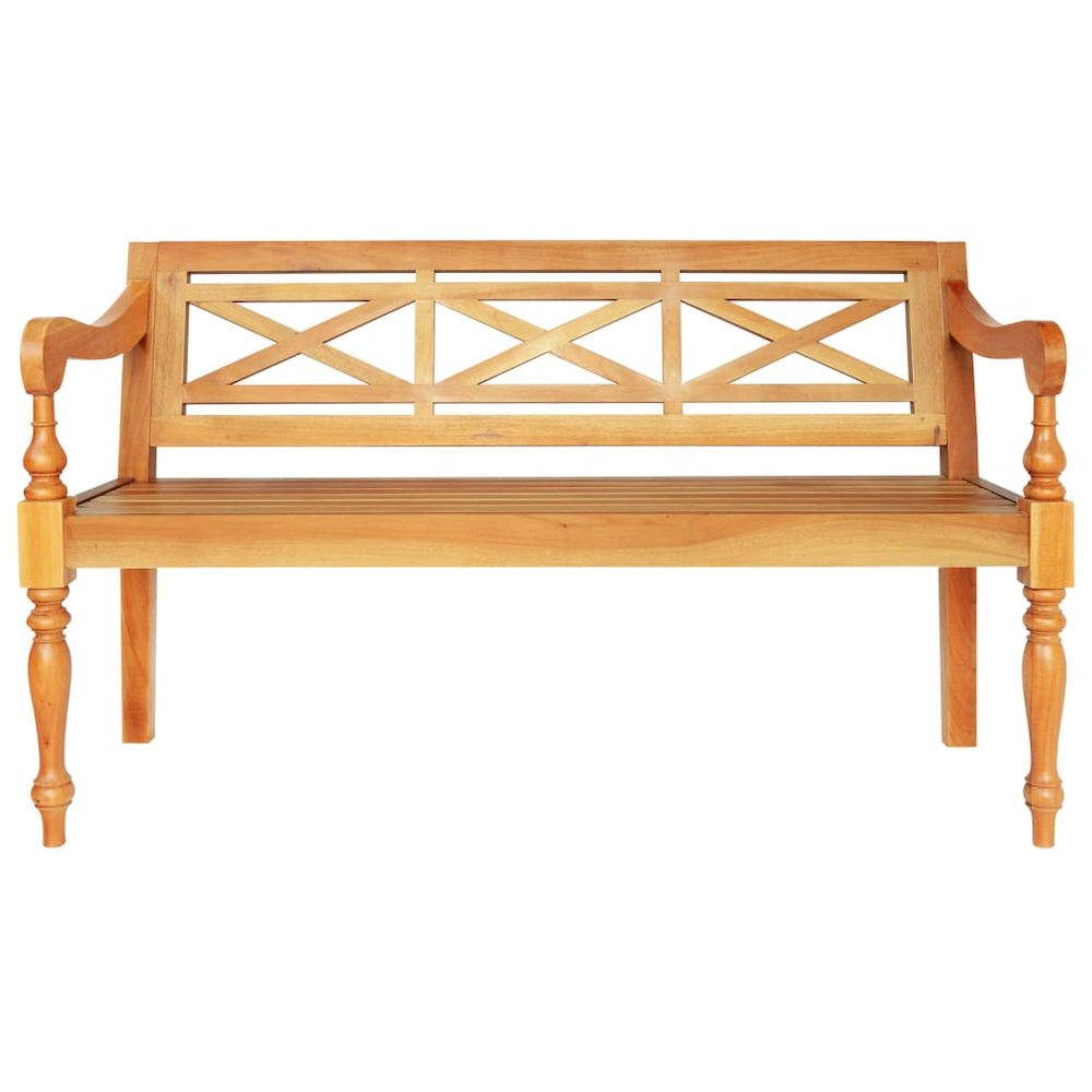 Bench Light Brown Solid Mahogany Wood Medium Durable Bench. Picture 2
