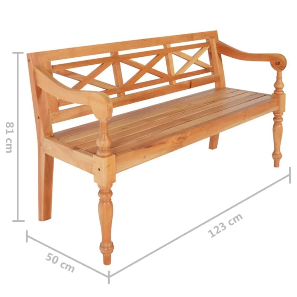 Bench Light Brown Solid Mahogany Wood Medium Durable Bench. Picture 6