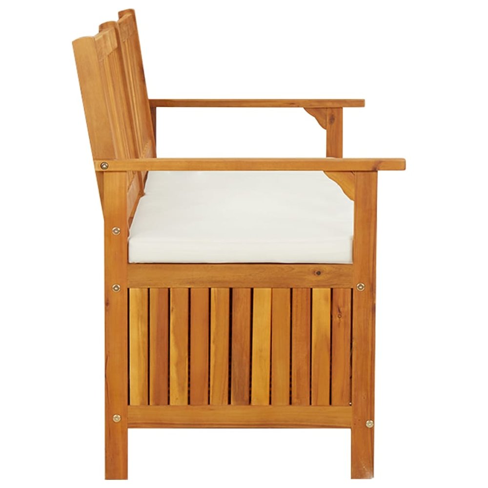 Bench Brown Solid Acacia wood, 100% polyester Medium. Picture 6