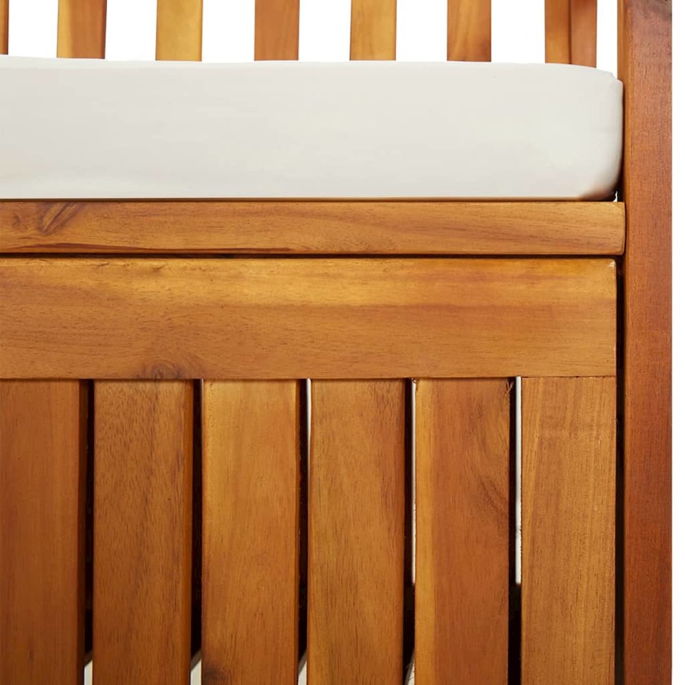 Bench Brown Solid Acacia wood, 100% polyester Medium. Picture 7