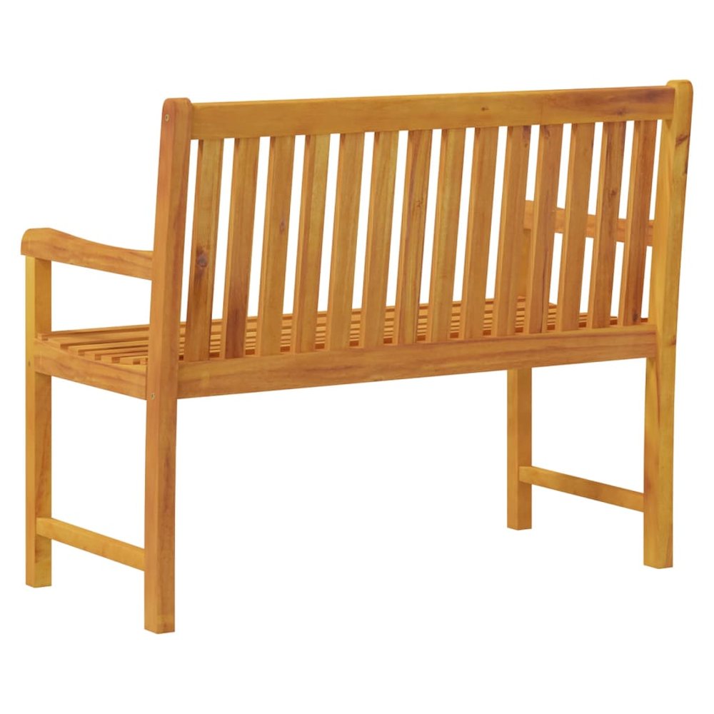 Garden Bench Natural Wood Solid Acacia Wood Small Garden Bench. Picture 5