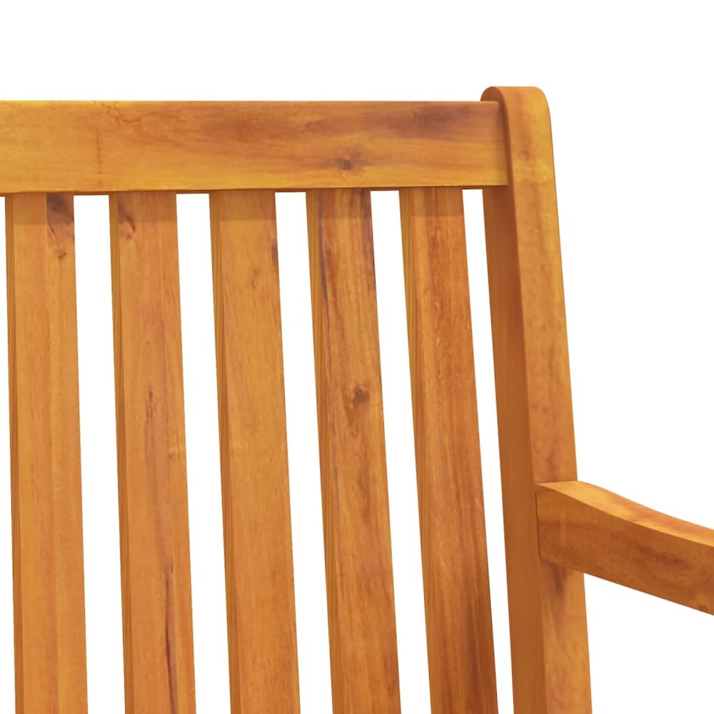 Garden Bench Natural Wood Solid Acacia Wood Small Garden Bench. Picture 6