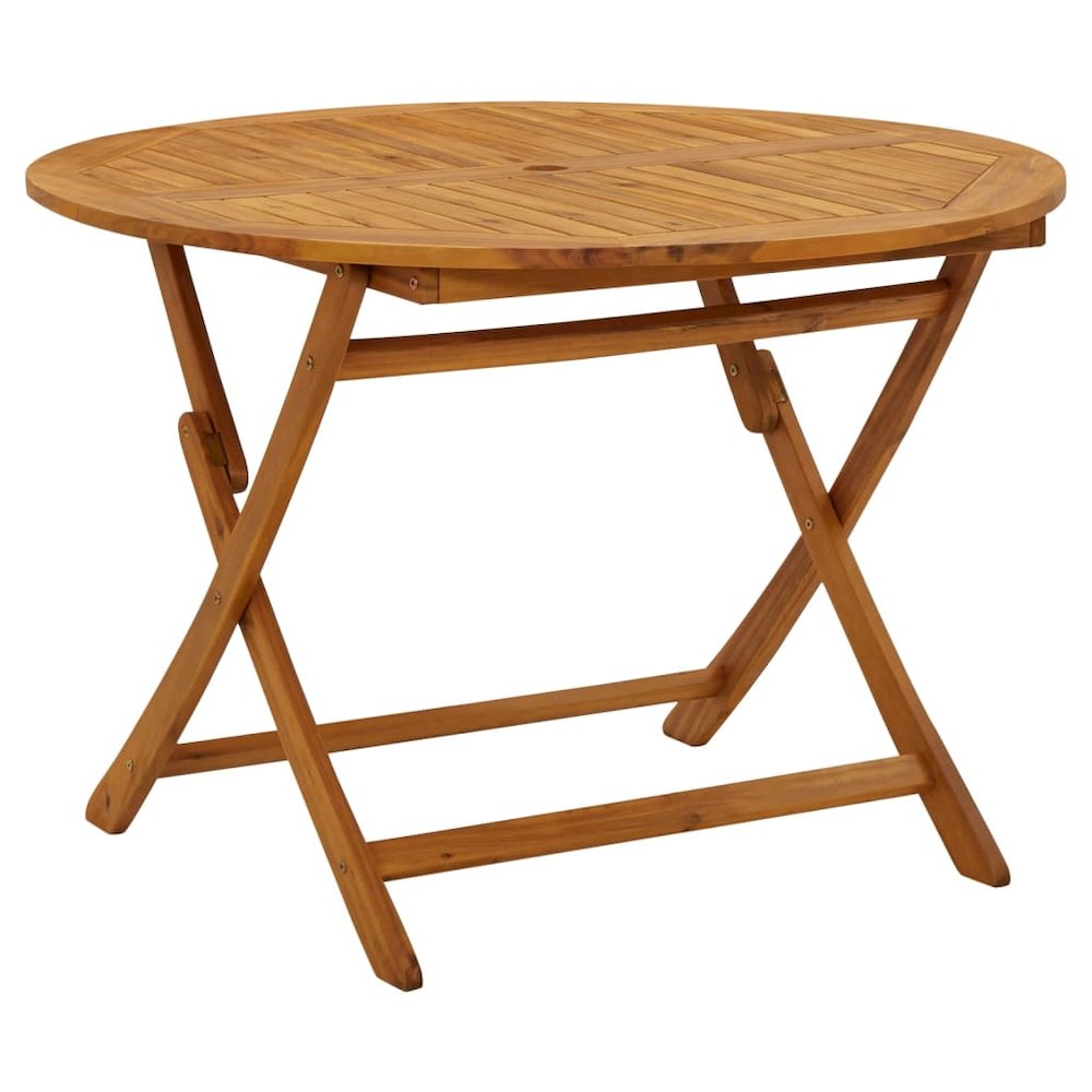 Garden Table Natural wood Solid acacia wood Medium Foldable. Picture 1