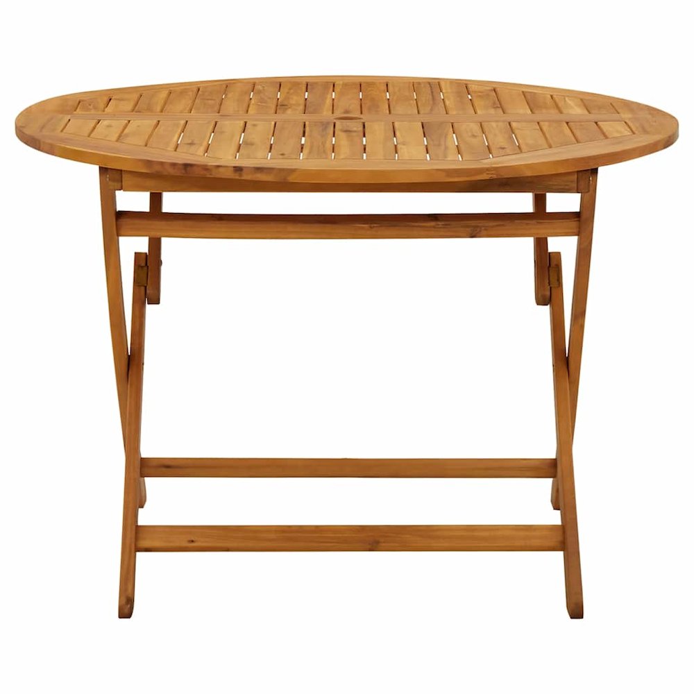 Garden Table Natural wood Solid acacia wood Medium Foldable. Picture 5