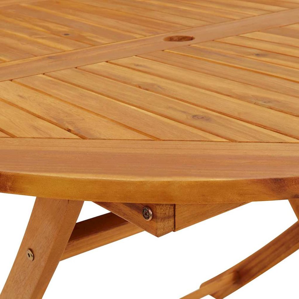 Garden Table Natural wood Solid acacia wood Medium Foldable. Picture 10